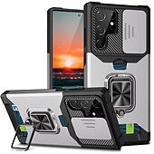 Χαμηλού Κόστους Samsung Θήκη-Θήκη Τηλεφώνου Για Samsung Galaxy S23 S22 S21 Plus Ultra A54 A34 A14 Θήκη Πίσω με Κάτοχο Δαχτυλιδιού Ολόκληρης Σώματος Προστατευτική Θωράκιση TPU PC
