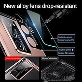 cheap Samsung Cases-Phone Case For Samsung Galaxy S24 S23 S22 S21 Plus Ultra Note 20 Ultra S25 Ultra Magnetic Adsorption Bumper Frame Magnetic Full Body Protective Solid Colored Tempered Glass Metal