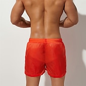 abordables shorts de baño para hombre-Hombre Pantalones de Surf Pantalones de Natación Boxers de Natación Pantalones cortos de playa Correa Cintura elástica Plano Transpirable Secado rápido Corto Casual Diario Festivos Elegante Sensual