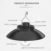 cheap Camping Lights &amp; Lanterns-LED Camping Lights Outdoor Rechargeable Portable Lantern Lights Waterproof Flashlight 2 Lighting Modes