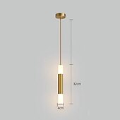 voordelige Cilinderontwerp-led hanglampen 2-lichts modern keukeneiland dimbaar led modern zwart goud mini hanglamp, slaapkamer nachtkastje zwart kleine hanglamp