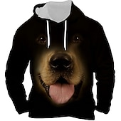economico Stampa animale-Per uomo Cane Stampe Grafiche Felpa con Cappuccio Felpe con cappuccio Felpa Streetwear Designer Manica Lunga Con Cappuccio Quotidiano Sportivo Nero Rosso Stampato Primavera &amp; Autunno progettista