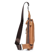 levne Pánské tašky-pánská taška na popruh z hovězí kůže - vintage crossbody kabelka přes rameno pro cestování, outdoor a každodenní použití