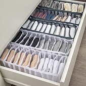 economico Organizzatori di Cassetti per Vestiti-scatola di immagazzinaggio 3 pezzi divisori pieghevoli cassetti portaoggetti per calze intimo reggiseno 6 7 11 contenitori per il bagno di grado