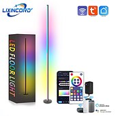 economico Luci intelligenti-Lampada led da terra rgb lampada atmosfera tuya smart wifi lampada da parete ad angolo smontaggio e montaggio lampada atmosfera
