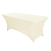 preiswerte Abdeckungen für Gartenmöbel-Stretch-Spandex-Tischdecke für Standard-Klapptische - universeller rechteckiger Tischdeckenschutz für Hochzeit, Bankett und Party