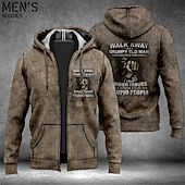 levne Halloween mikiny a svetry-Pánské Lebky Grafické tisky Kapuce Kapucky Mikina Šik ven Designové Dlouhý rukáv Kapuce Sporty a outdoor Denní Sport Rubínově červená Vodní modrá Zip Tisk Jaro &amp; podzim Návrhář