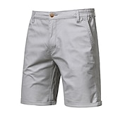 cheap Work Shorts-Men&#039;s Dress Shorts Work Shorts Casual Shorts Golf Shorts Pocket Straight Leg Solid Colored Comfort Wearable Knee Length Outdoor Daily Streetwear Stylish Black Pink
