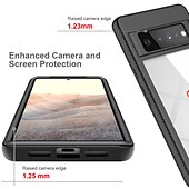 billiga Övriga telefonskal- och fodral-telefon fodral Till Google Pixel 7 Pixel 7 Pro Pixel 6 Skal Stötdämpande skal Helkroppsskydd Dammtät Solid färg TPU PC