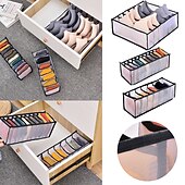 economico Organizzatori di Cassetti per Vestiti-scatola di immagazzinaggio 3 pezzi divisori pieghevoli cassetti portaoggetti per calze intimo reggiseno 6 7 11 contenitori per il bagno di grado