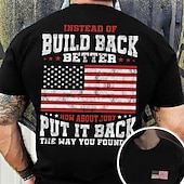 Veterans Day Men's Patriot Patriotic Veteran Graphic Prints National Flag T shirt Casual Style Cotton Short Sleeves Graphic Shirt Black Wine Navy Blue Comfortable Tee Street Vacation Fashion 7