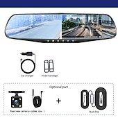 abordables DVR pour voiture-YC-188W 1080p Nouveau design / Full HD DVR de voiture 170 Degrés Grand angle CMOS 4 pouce IPS Dash Cam avec Vision nocturne / G-Sensor / Surveillance du stationnement Enregistreur de voiture