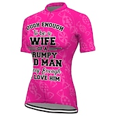 abordables Maillots pour femmes-Femmes Maillot de cyclisme Graphique Drôle Manche Courte Cyclisme Maillot Top avec 3 poches arrière VTT Vélo tout terrain Cyclisme sur route Séchage Rapide Bandes réfléchissantes Poche Arrière