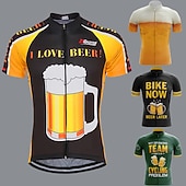 economico Maglie da uomo-Per uomo Maglia da Ciclismo A Motivi Divertente Birra dell'Oktoberfest Manica Corta Bicicletta Top con 3 tasche posteriori Mountain Bike MTB Ciclismo su strada Resistente ai Raggi UV Asciugatura