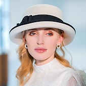 economico Cappelli da Festa-cappelli 100% lana cappello fedora casual tea party elegante con copricapo copricapo bowknot