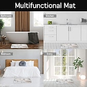 preiswerte Fußmatten-Kopfsteinpflaster-Muster, Fußmatte, Fußmatten, waschbare Teppiche, Küchenmatte, rutschfest, rutschfest, für den vorderen Bereich, Wohnzimmer, Schlafzimmer, 1 Stück