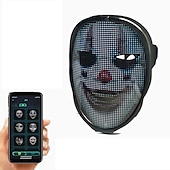 رخيصةأون الأجهزة المخترعة-led mask hd with wifi bluetooth برمجة هالوين حزب تأثيري قناع متوهج تنكر أحدث