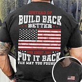 Veterans Day Men's Patriot Patriotic Veteran Graphic Prints National Flag T shirt Casual Style Cotton Short Sleeves Graphic Shirt Black Wine Navy Blue Comfortable Tee Street Vacation Fashion 8