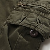 abordables Clásico-Hombre Pantalón Corto Cargo Pantalón corto Multi bolsillo Pierna recta Color sólido Comodidad Listo para vestir Longitud de la rodilla Exterior Diario Deportes Elegante Negro Verde Ejército