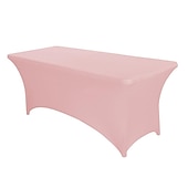 preiswerte Abdeckungen für Gartenmöbel-Stretch-Spandex-Tischdecke für Standard-Klapptische - universeller rechteckiger Tischdeckenschutz für Hochzeit, Bankett und Party