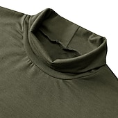 voordelige basis t-shirts-Voor heren T-shirt Coltrui Korte mouw Hoge nek Zomer Effen Stijlvol Modern eigentijds Comfortabel Vakantie Uitgaan Casual / Dagelijks Koffie Top T-shirt voor mannen