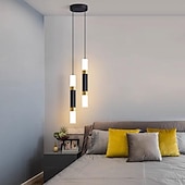 voordelige Cilinderontwerp-led hanglampen 2-lichts modern keukeneiland dimbaar led modern zwart goud mini hanglamp, slaapkamer nachtkastje zwart kleine hanglamp