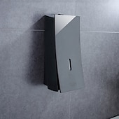 お買い得  ソープディスペンサー-シャワー用シャンプーディスペンサー、ウォールマウントソープ/シャンプー/ローションシャワーディスペンサーシステムクールマットブラックコンストラクションABS 1pcウォールマウントプッシュボタンハンドウォッシュマシン450ml