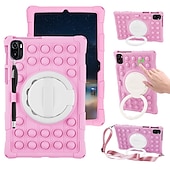 abordables Coques pour tablettes Samsung-Tablette Etuis coque Pour Samsung Galaxy Tab S8 11&#039;&#039; S6 Lite A7 A 8.0&quot; 2022 2021 2020 2019 Portable Poignée Porte-crayons Bande dessinée Dégradé de Couleur Armure Silicone Pour Enfants