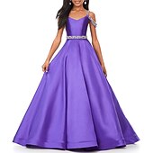 baratos Vestidos para Menina das Flores de Casamento-Cauda Arrastando  Escovando Vestido de Florista Princesa Concurso  Performance Juniors Vestido de Festa Bonito Seda com Beading Elegante Para 3-16 Anos dress to impress