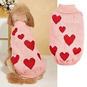 billiga Rockar-Hund Katt Kappor Tröjor Jakke Valpkläder Jumper Prinsessa Romantisk Ljuv Vinter Varm Mjuk Bekväm Tjock alla hjärtans dag Alla hjärtans dag Ledigt / vardag Hundkläder for Bulldogg Shiba Inu Cocker