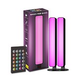 cheap Smart Lights-LED Smart Light Bar with Control Ambiance Mood Lighting Bedroom Atmosphere Lamp Electric Competition Computer Pickup Atmosphere Lamp IR Remote Control USB 2 Packs