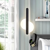 preiswerte Insellichter-20 cm LED Pendelleuchte nordisch schwarz Hängeleuchte mit weißem Lampenschirm Esszimmer Büro Schlafzimmer schlicht geometrisch Metall schwarz LED modern 220-240v