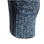 preiswerte Herren Strickjacke-Herren Pullover Strickjacke Zip Pullover Reißverschluss Pullover Jacke Gerippt Stricken Strick Farbblock Ständer Modisch Casual Sport Freizeitskleidung Bekleidung Herbst Winter Marineblau Blau M L XL