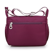 economico Borse a Tracolla-Borsa a tracolla da donna in nylon blu navy – borsa a tracolla multitasche resistente per lavoro, viaggi e uso quotidiano