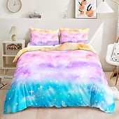 economico Set copripiumino-biancheria da letto 3d copripiumino con stampa arcobaleno set di biancheria da letto copripiumino con 1 copripiumino o copripiumino stampato ， 1 foglio ， 2 federe per letto matrimoniale / regina / re