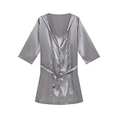 preiswerte Morgenröcke-Herren Morgenmantel Bademantel Einfarbig Stilvoll Casual Heim Täglich Bett Polyester Atmungsaktiv Weich Kapuzenpullover Langarm Frühling Sommer Weiß Rosa