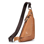 levne Pánské tašky-pánská taška na popruh z hovězí kůže - vintage crossbody kabelka přes rameno pro cestování, outdoor a každodenní použití