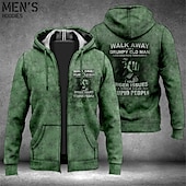levne Halloween mikiny a svetry-Pánské Lebky Grafické tisky Kapuce Kapucky Mikina Šik ven Designové Dlouhý rukáv Kapuce Sporty a outdoor Denní Sport Rubínově červená Vodní modrá Zip Tisk Jaro &amp; podzim Návrhář
