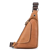 levne Pánské tašky-pánská taška na popruh z hovězí kůže - vintage crossbody kabelka přes rameno pro cestování, outdoor a každodenní použití