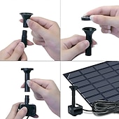 ieftine Gradinarit-panou solar alimentat cu apă fântână piscină iaz de grădină stropitor de apă pulverizator cu pompe de apă capete de pulverizare