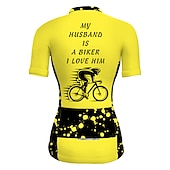 abordables Maillots pour femmes-Femmes Maillot de cyclisme Graphique Drôle Manche Courte Cyclisme Maillot Top avec 3 poches arrière VTT Vélo tout terrain Cyclisme sur route Séchage Rapide Bandes réfléchissantes Poche Arrière