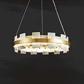levne Kruhový a kulatý design-led závěsné světlo mramor měděný design kola vozu 60 cm 40w moderní zlatý luxusní lustr domácí hotel restaurace umění osvětlení lampa dekorace závěsné světlo kabel nastavitelný 110-220v