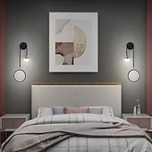 baratos Iluminação de Parede LED-lightinthebox lâmpadas de parede led 13w lâmpada led preta simplicidade moderna criativa iluminação interna luzes de parede rotação de 180 graus para quarto sala de estar corredor de escritório