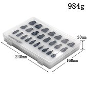 cheap Hand Tools-26Pcs British Broken Head Screw Extractor Multi-Spline Screw Slide Thread Broken Screw Removal Tool