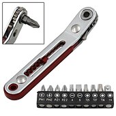 cheap Screwdrivers-Hexagon Ratchet Spanner 1/4 Inch Mini Ratchet Wrench Screwdriver With Batch Head Set Spanner Screwdriver Hand Repair Tools