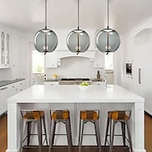 preiswerte Insellichter-LED Pendelleuchte Glas Kücheninsel Licht Single Design Galvanisierte LED Nordic Style 220-240V 110-120V
