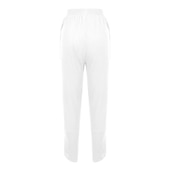 preiswerte Schlichte Hose aus Baumwollleinen-Damenhose aus Baumwollleinen mit Seitentaschen, weites Bein, locker lässig, Sommer, Herbst, Weiß, Hellblau, S, 2XL