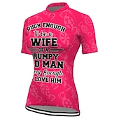abordables Maillots pour femmes-Femmes Maillot de cyclisme Graphique Drôle Manche Courte Cyclisme Maillot Top avec 3 poches arrière VTT Vélo tout terrain Cyclisme sur route Séchage Rapide Bandes réfléchissantes Poche Arrière