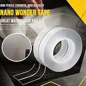 cheap Bathroom Gadgets-Monster Tape Waterproof Wall Stickers Reusable Heat Resistant Bathroom Home Decoration Tapes Transparent Double Sided Nano Tape 3*200cm
