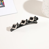 economico Accessori per acconciature-fermagli per capelli intrecciati in pietra di cristallo parkling con 3 piccoli fermagli fermaglio a becco d&#039;anatra a forma di perla fermaglio per capelli intrecciato con strass per donne/ragazze